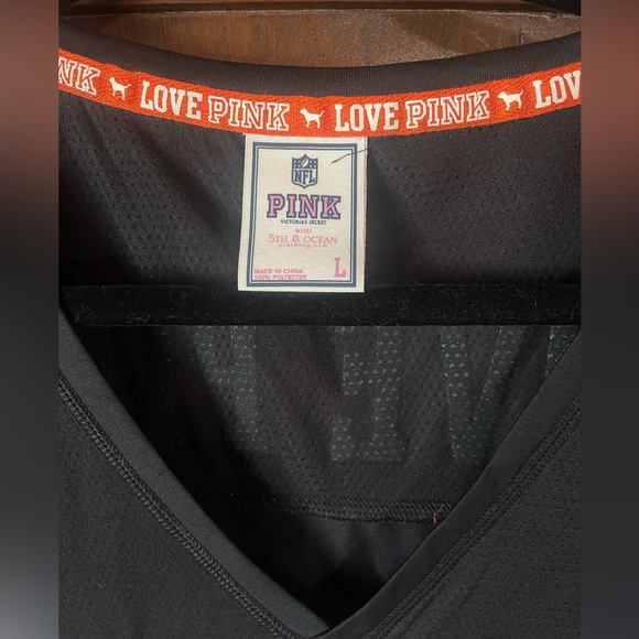 🧡🏈NFL PINK Victoria's Secret Cincinnati Bengals Jersey 68 sequin LARGE - Picture 4 of 6